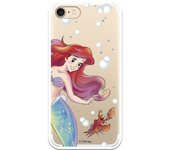 Funda Oficial Disney Sirenita y Sebastian Transparente para iPhone 7 - La Sirenita