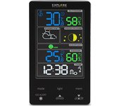 Estacion meteorologica vertical con reloj WSC4009 Explore Scientific - negro