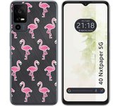 Funda Silicona TCL 40 NXTPAPER 5G Flamenco