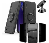 5D anti-PY Kit de película + 3x1 Cubierta de defensor militar + soporte magnético de automóvil