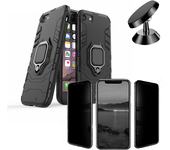 5D anti-PY Kit de película + 3x1 Cubierta de defensor militar + soporte magnético de automóvil