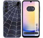 Funda Silicona Transparente Samsung Galaxy A25 5G Araña