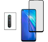 Película de Camara trasera + Vidrio templado 5D Cubierta completa para Realme 6