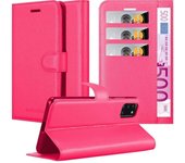 Funda Libro para Samsung Galaxy A31 en ROSA CEREZA - Cubierta Proteccion con Cierre Magnetico, Tarjetero y Funcion de Suporte - Etui Case Cover Carcasa