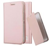 Funda Libro para Sony Xperia E1 en CLASSY ORO ROSA - Cubierta Proteccion con Cierre Magnetico, Tarjetero y Funcion de Suporte - Etui Case Cover Carcasa