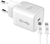 Celly TC1C20WLIGHTWH cargador de dispositivo móvil Blanco Interior