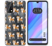 Funda Silicona Transparente Blackview A50 Perros 08