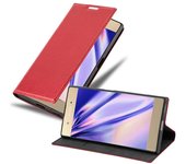 Funda Libro para Sony Xperia XA1 PLUS en ROJO MANZANA - Cubierta Proteccion con Cierre Magnetico, Tarjetero y Funcion de Suporte - Etui Case Cover Carcasa