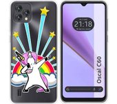 Funda Silicona Transparente Blackview Oscal C60 Unicornio