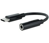 Nanocable Cable Adaptador Audio USB-C/M a Jack 3.5/H, 11 cm, Negro