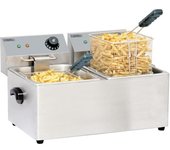 Freidora eléctrica - 2 x 4 Litros - 2 kW - Casselin