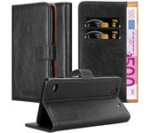 Funda Libro para Sony Xperia C4 en NEGRO GRAFITO - Cubierta Proteccion con Cierre Magnetico, Tarjetero y Funcion de Suporte - Etui Case Cover Carcasa