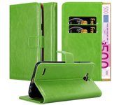 Funda Libro para LG X Power 2 en VERDE HIERBA - Cubierta Proteccion con Cierre Magnetico, Tarjetero y Funcion de Suporte - Etui Case Cover Carcasa
