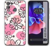 Funda Silicona Transparente Blackview A55 Pro Flores 09