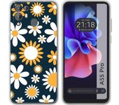 Funda Silicona Transparente Blackview A55 Pro Flores 08