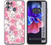 Funda Silicona Transparente Blackview A55 Pro Flores 07