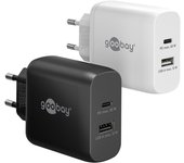 Goobay 65409 cargador de dispositivo móvil Teléfono móvil, Portátil Negro Corriente alterna Interior