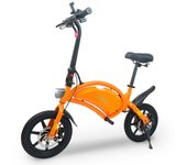 Bicicleta eléctrica UrbanGlide eBike 140 14″ 250W 25km/h Bluetooth Disco LED Naranja