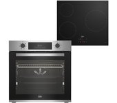 Beko BBSE12340XD Pack Horno Multifunción 72L Inox + Placa Inducción 3 Zonas A Cristal Negro