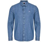 Camisa manga larga Tommy Jeans  RGLR FIT SHIRT MID BLUE