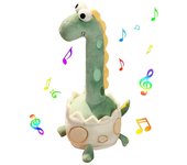Darmowade ¡Juguete de dinosaurio bailando que repite lo que dices! Con brillante canto grabación Lindo dinosaurio peluche Animal niños Juguete Cump...