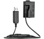 Dr-e8 Dummy Batería Compatible Canon Eos 550d 600d 650d 700d DSLR Cámaras negro