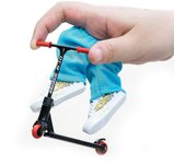 Mini Finger Scooter Alloy Finger Scooter Set con Mini Scooters, zapatos de pantalones de dedo para Skateboarder Favores Negro