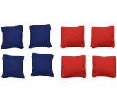 Juego de 8 bolsas de frijoles de cornhole resistentes a la intemperie Azul rojo