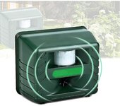 Repelente de aves ultrasónico al aire libre, repelente de aves al aire libre, repelente de animales ultrasónico con sensor de movimiento y flash pa...