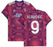Adidas Tercera camiseta de la Juventus 2022-2023 (VLAHOVIC 9) Azul Large 42-44 inch Chest