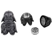 1pc Black Warrior Herb Grinder Star Wars Darth Vader Herbal Crusher Hand Muller Negro