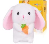 Heytea Conejo de Pascua Conejo Parlante Repite Lo Que Dices Robot Peluche Animal de peluche Interactivo Mascota Electrónica, Bailando y Sacudiendo ...