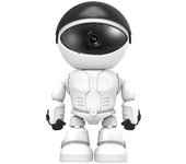 1080P Robot Cámara IP Cámara de seguridad WiFi Cámara web inalámbrica para interiores al aire libre (versión HD, sin tarjeta) Blanco/blanco Style A