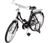 Adornos de bicicleta 1:10 Escala Modelo de bicicleta en miniatura estilo retro juguetes de bicicleta de metal para niños Color impreso negro