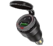 Motocicleta impermeable 12v 24v Qc3.0 Usb Tipo C Pd Cargador rápido Adaptador de corriente Hella Din Enchufe enchufe para motocicleta Ducati