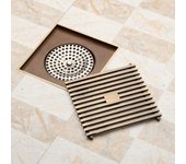 10 x 10cm cuadrado baño ducha desagüe trampa de piso trampa rejilla colador de residuos desagües de piso de alambre latón antiguo