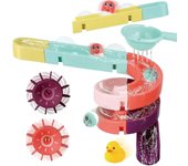 Wjiaer Juguetes de baño para niños Assemble Set - 24pcs Diy Wall Suction Water Slide Bathtub Toys For Toddlers Boys And Girls 3-6 Years Old