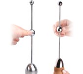Cortador de cáscara de huevo Removedor de acero inoxidable Separador de apertura de galleta de cáscara de huevo para eliminar huevos crudos, blando...