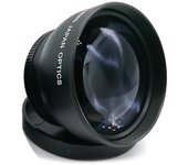 52mm 2x Magnification Teleobjetivo para -s 18-55mm 55-200mm lente cámara Negro