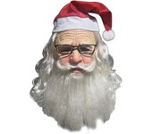 Máscara facial de Navidad Santa Claus Máscara de látex Látex Cabeza completa Accesorios de disfraces de fiesta Máscara de Navidad para hombres Muje...