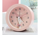 Reloj infantil, reloj despertador infantil educativo día/noche para despertadores infantiles para despertador de niñas Quiet Bedside Deer Baby Alar...