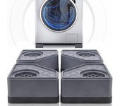 Almohadillas antivibración para lavadora, 4 piezas de lavado y secadora de choque y almohadillas de pies con cancelación de ruido 4,5 cm