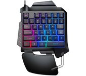 Shanghai Yiting Trading Co Ltd Teclado mecánico para juegos con una sola mano Teclado mini para juegos portátil retroiluminado RGB SHYTMV One Size