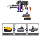 Adaptador de batería V6 Dw20v6 para conversión de batería de litio de 20v para batería V6 Sv03 Sv04 Sv09 DC62 DC5