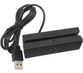 MSR90 USB Banda magnética Máquina lectora de tarjetas Lector de tarjetas Stripe 3 pistas Mini Swiper para PC USB Negro