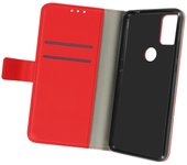 Avizar Funda cartera abatible, funda delgada Alcatel 3X 2020 , silicona - rojo
