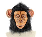 Novedad Máscara de mono Animal espeluznante Chimpancé Cabeza de gorila Máscaras De halloween Decoraciones de disfraces Mascarada Cosplay Accesorios