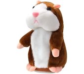 Juguete de peluche de hámster parlante repite lo que dices Juguete interactivo de peluche para niños divertidos Marrón