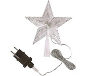Copa del árbol de Navidad con 10 leds con enchufe de alimentación - Tapa del árbol de Navidad iluminado en blanco cálido - Árbol de Navidad Star To...