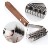Abrigo King Cepillo Perros Y Gatos, Peine de Peluque de Mascotas Rastrillo Desenredante Reduce Dramáticamente la Pérdida de Cabello